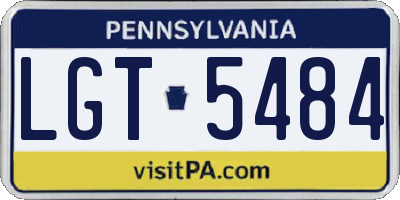 PA license plate LGT5484