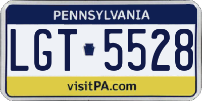 PA license plate LGT5528