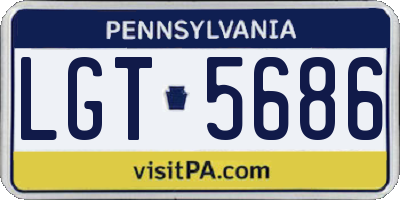 PA license plate LGT5686