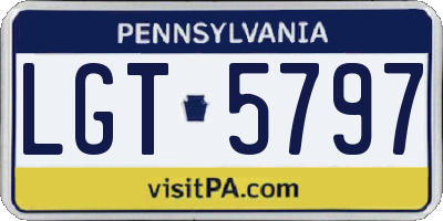 PA license plate LGT5797