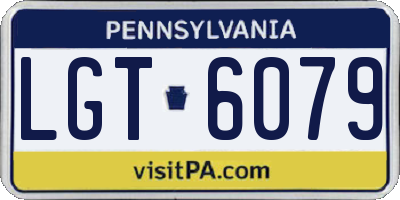 PA license plate LGT6079