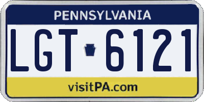 PA license plate LGT6121