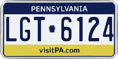 PA license plate LGT6124
