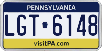 PA license plate LGT6148