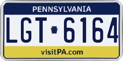 PA license plate LGT6164