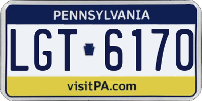 PA license plate LGT6170