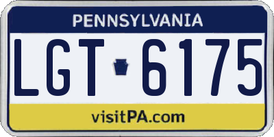 PA license plate LGT6175