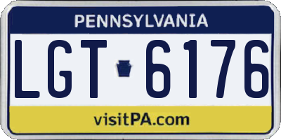 PA license plate LGT6176