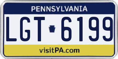 PA license plate LGT6199