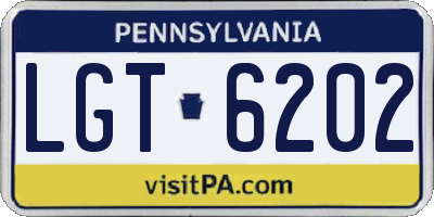 PA license plate LGT6202