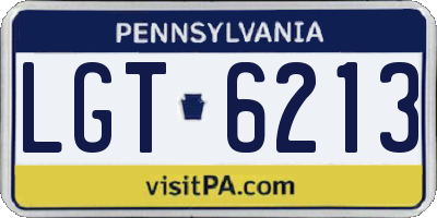 PA license plate LGT6213