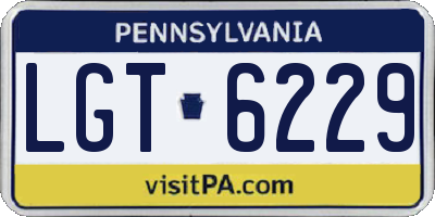 PA license plate LGT6229