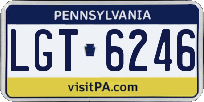 PA license plate LGT6246