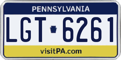 PA license plate LGT6261