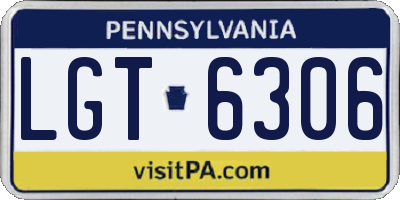 PA license plate LGT6306