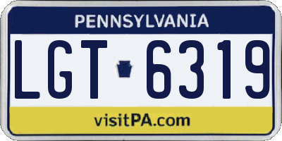 PA license plate LGT6319