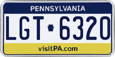 PA license plate LGT6320