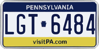 PA license plate LGT6484