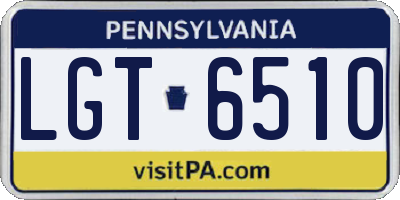 PA license plate LGT6510