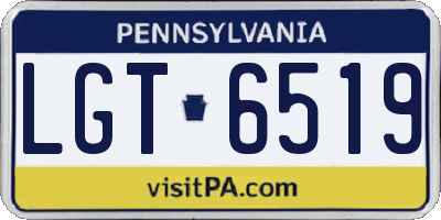 PA license plate LGT6519