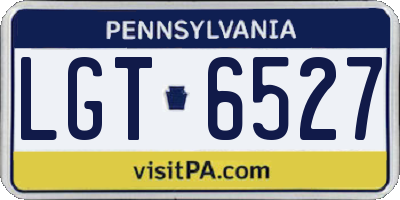 PA license plate LGT6527