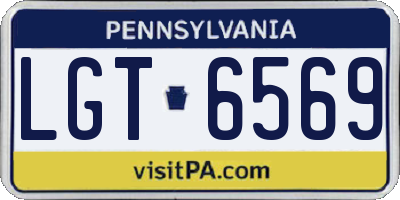PA license plate LGT6569