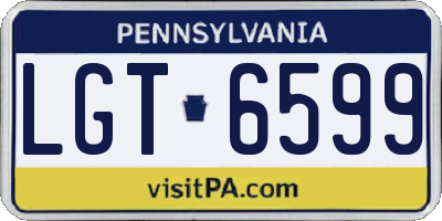 PA license plate LGT6599