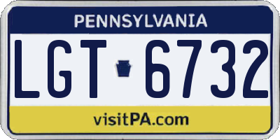 PA license plate LGT6732