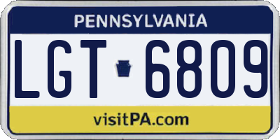 PA license plate LGT6809