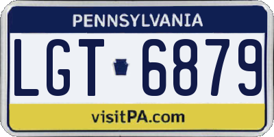 PA license plate LGT6879