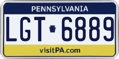 PA license plate LGT6889