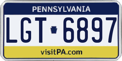 PA license plate LGT6897
