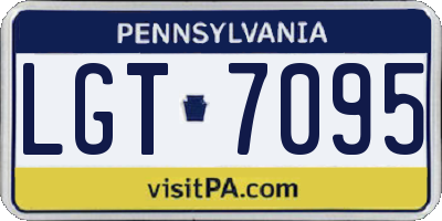 PA license plate LGT7095