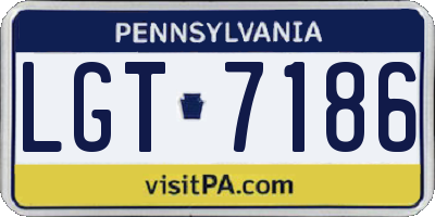 PA license plate LGT7186
