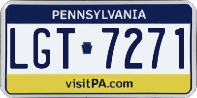 PA license plate LGT7271