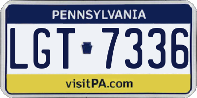 PA license plate LGT7336