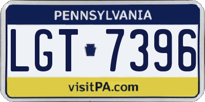 PA license plate LGT7396