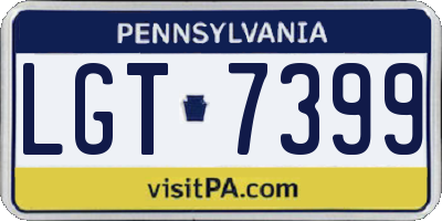 PA license plate LGT7399