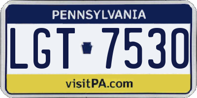 PA license plate LGT7530
