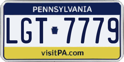 PA license plate LGT7779