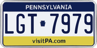 PA license plate LGT7979
