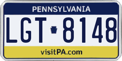 PA license plate LGT8148