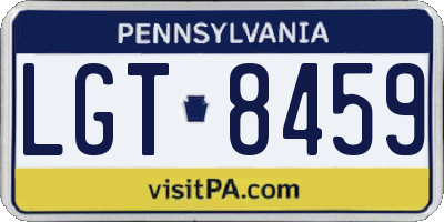 PA license plate LGT8459