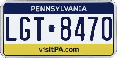 PA license plate LGT8470