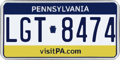 PA license plate LGT8474