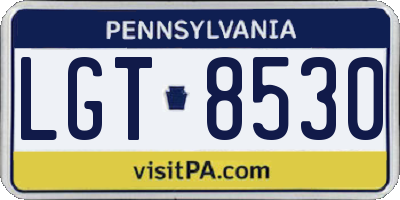 PA license plate LGT8530