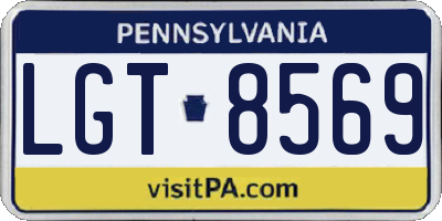 PA license plate LGT8569