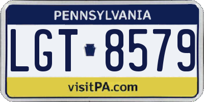 PA license plate LGT8579