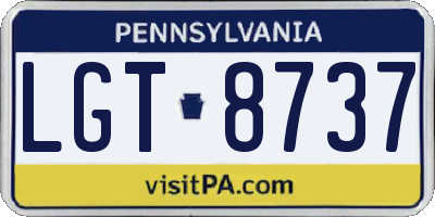 PA license plate LGT8737
