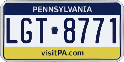 PA license plate LGT8771